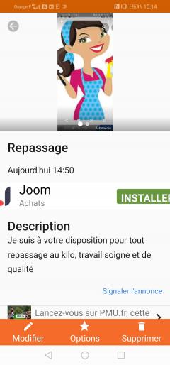 Demander du repassage
