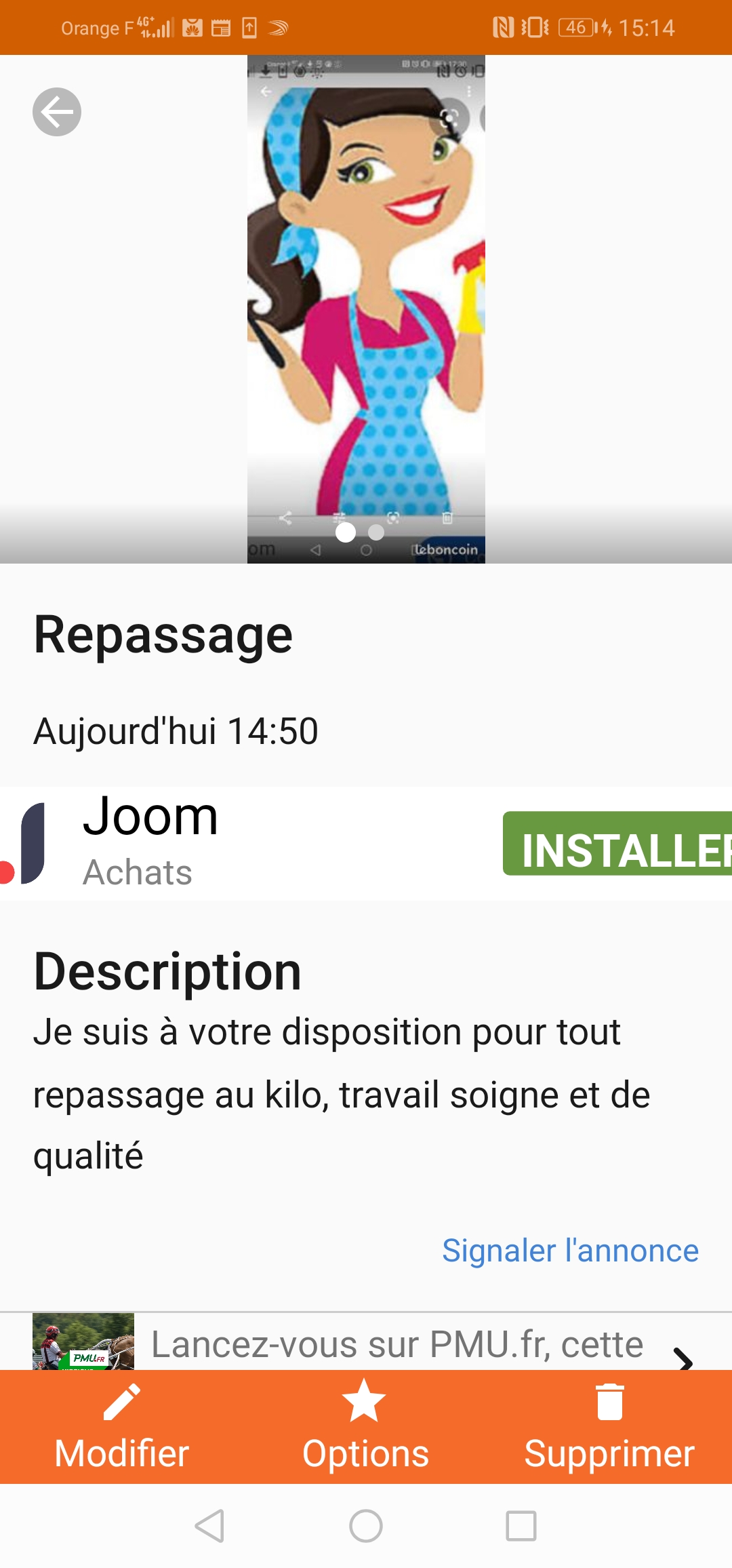 Service repassage 51 entre particuliers