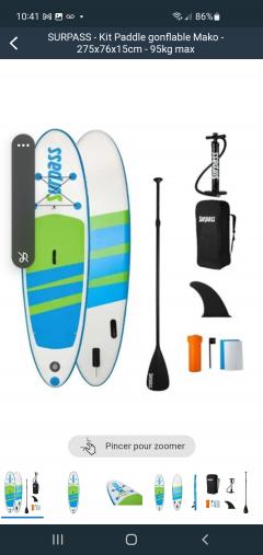 Louer le paddle