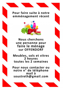 Service nettoyage entre particuliers