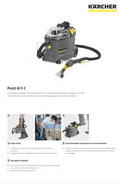 Appareil d'injection-extraction shampouineuse Puzzi 8 /1 C Karcher