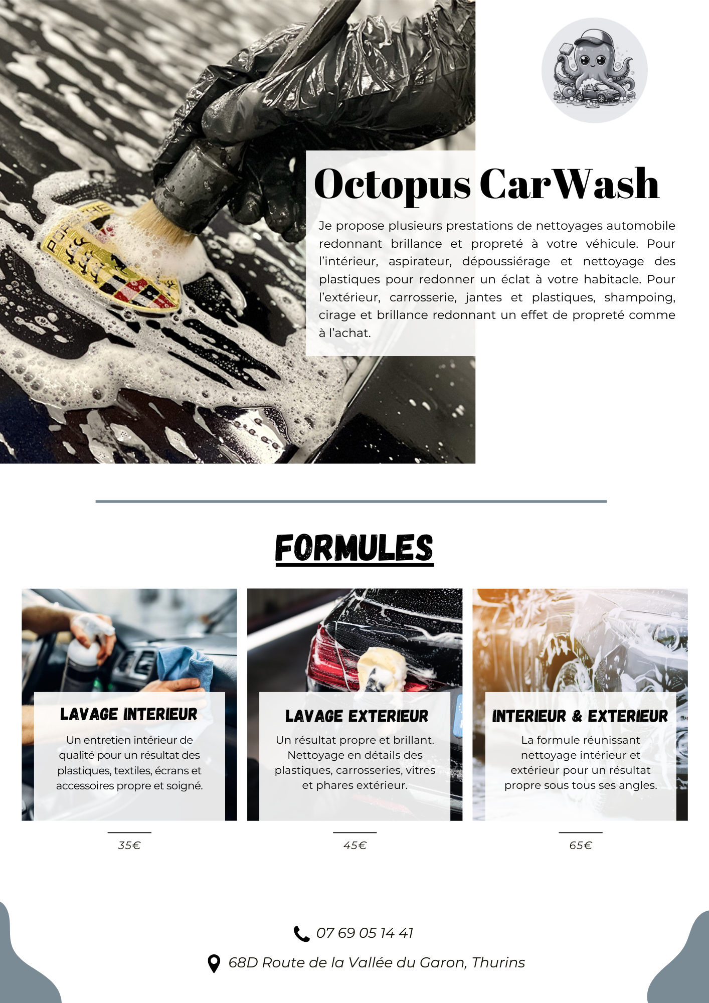 Service lavage automobile 69 entre particuliers