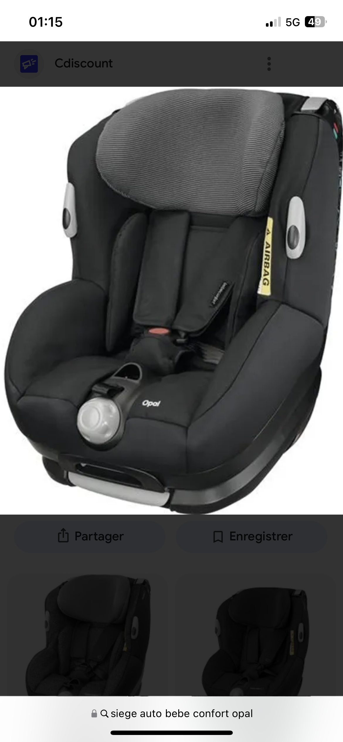 Location siege auto enfant 56 entre particuliers