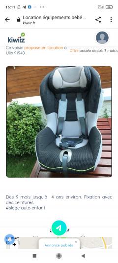 Louer le siège auto