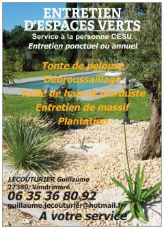 Service entretien espace vert entre particuliers