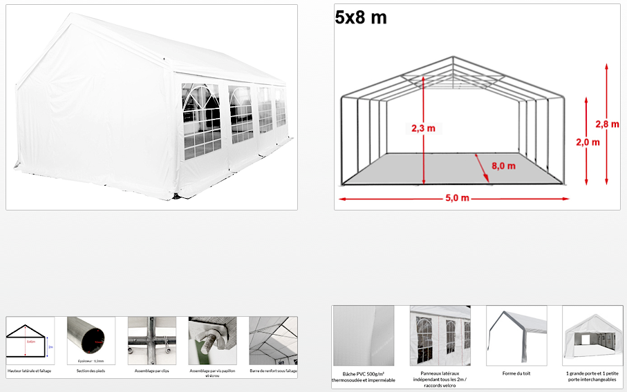 Location tente reception 31 entre particuliers