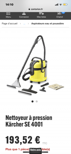 ASPIRATEUR KARCHER EAU ET POUSSIÈRE INJECTEUR / EXTRACTEUR SE 4001