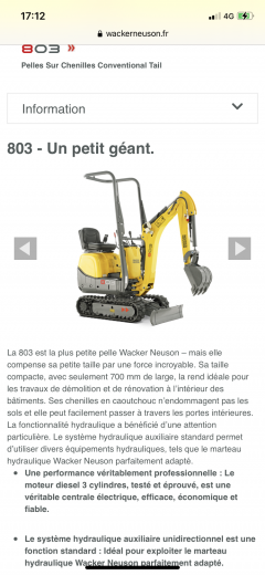 Louer la mini-pelle