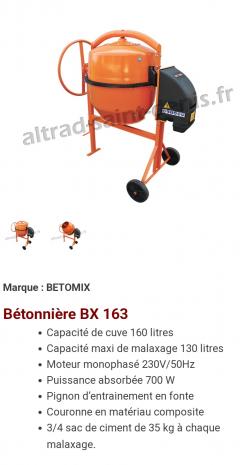 Louer la bétonnière