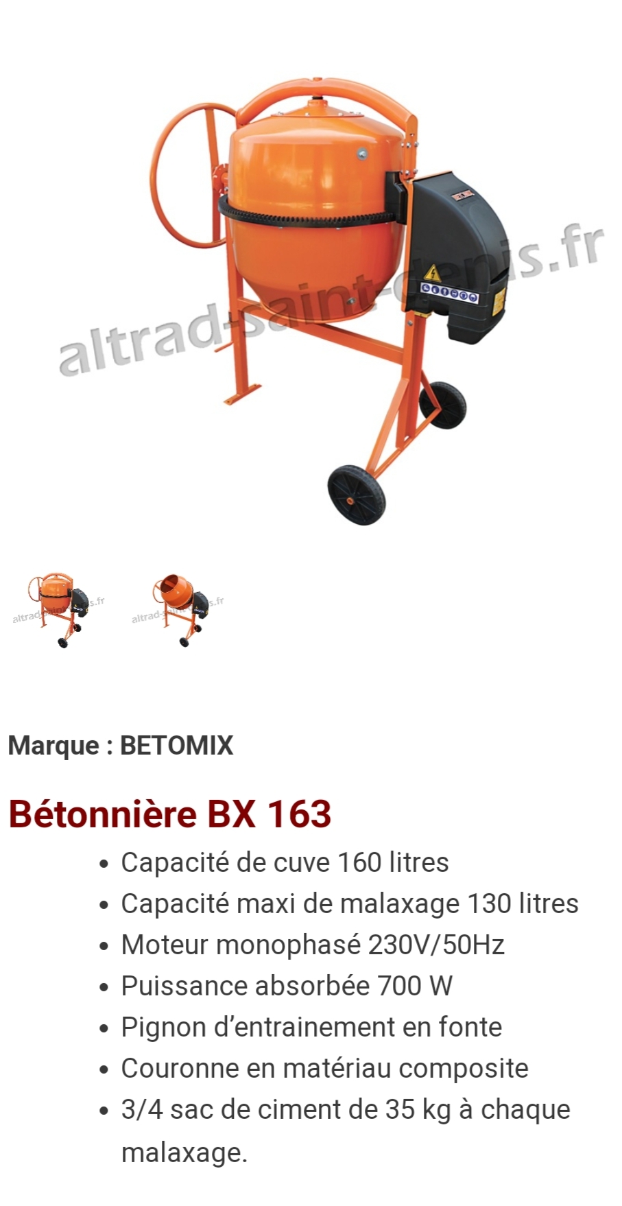 Location betonniere 11 entre particuliers