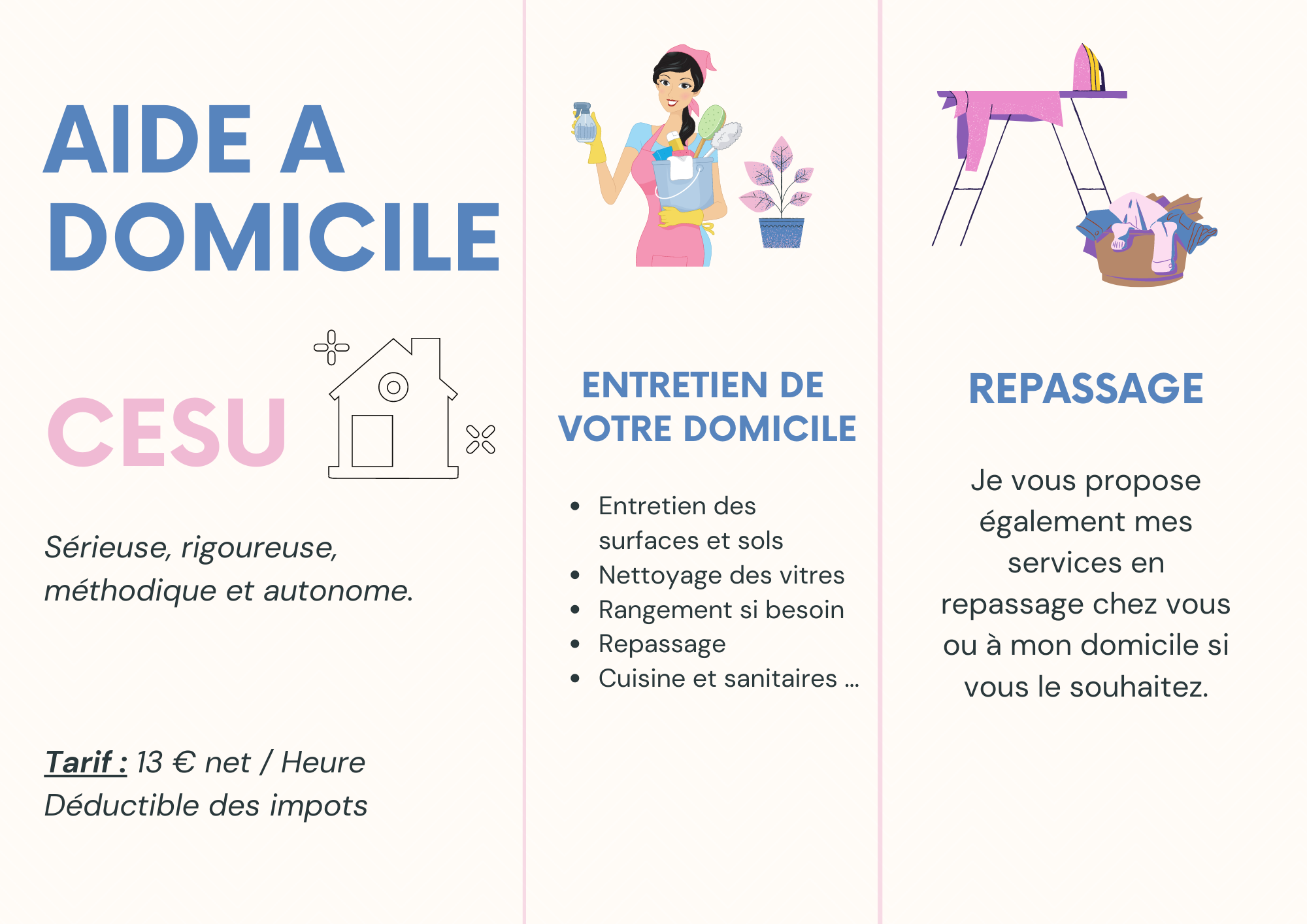 Service aide menagere 44 entre particuliers