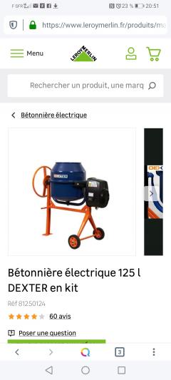 Louer la bétonnière
