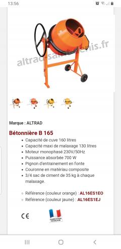 Louer la bétonnière