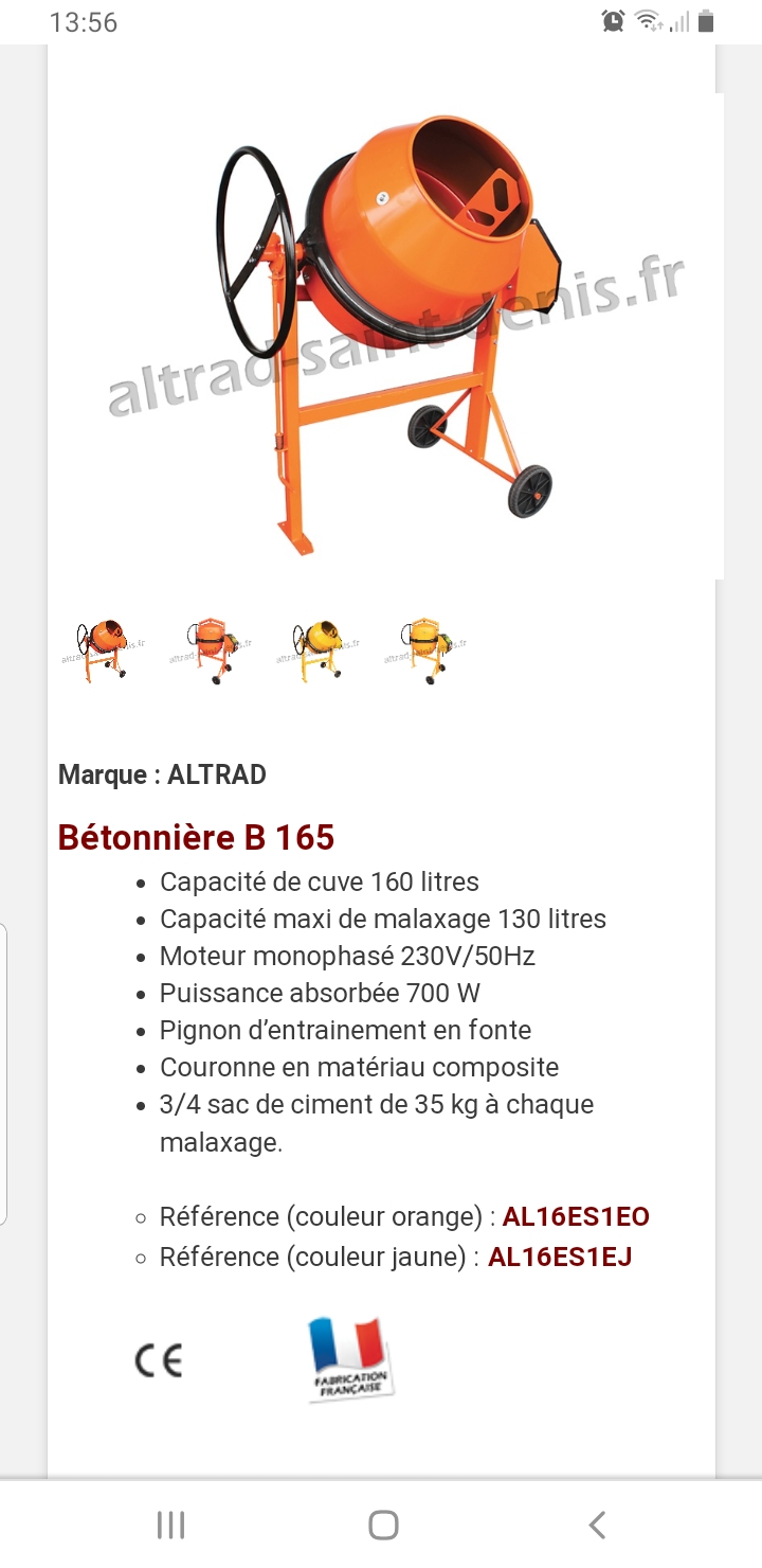 Location betonniere 42 entre particuliers