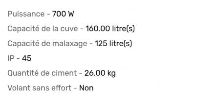 Louer la bétonnière