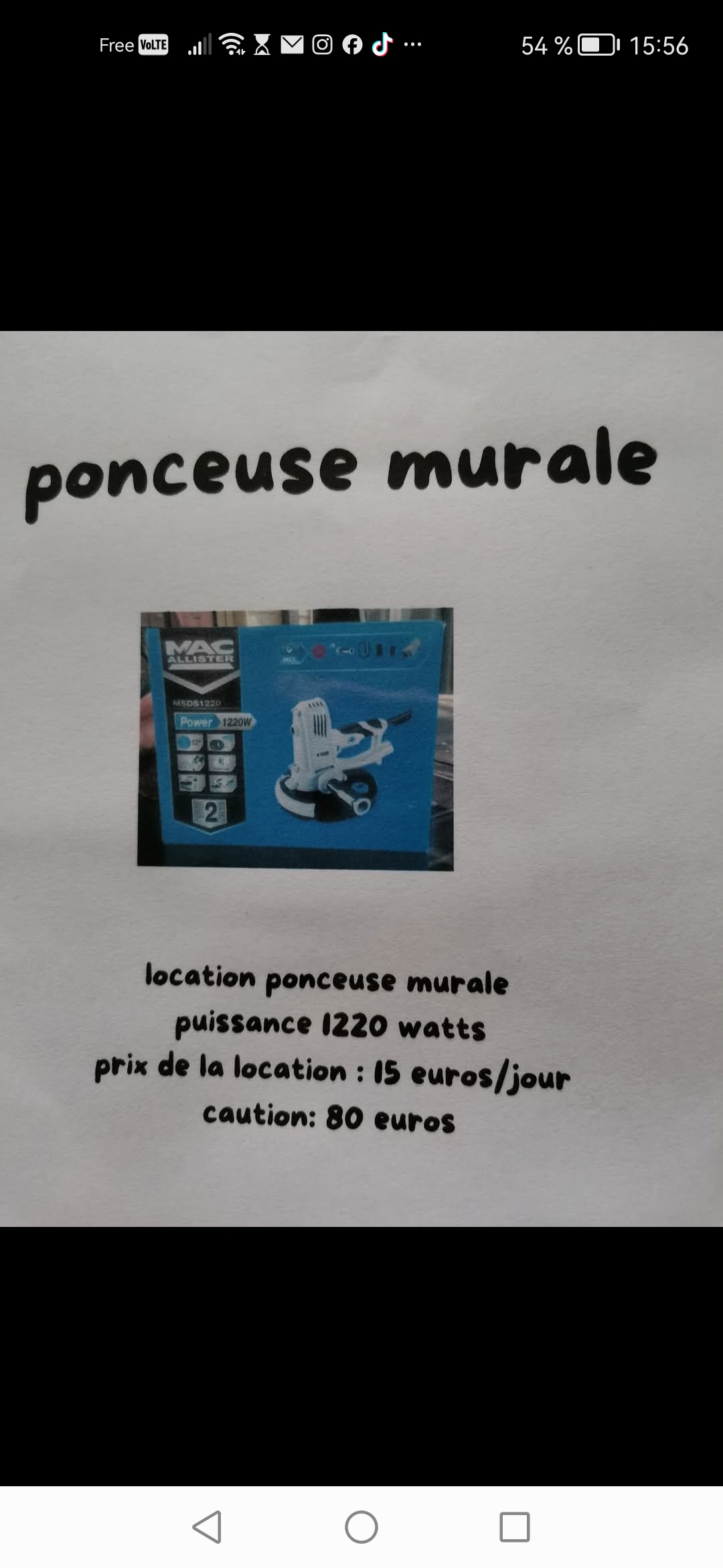 Location ponceuse 59 entre particuliers