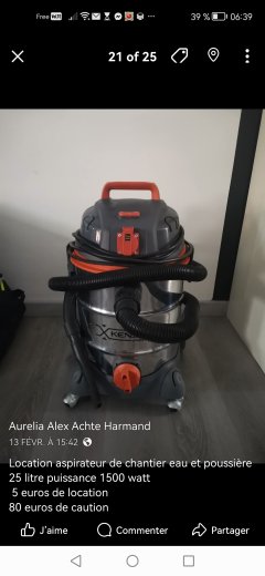 Location : aspirateur