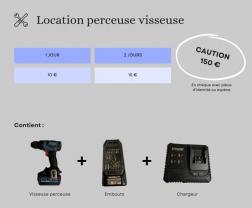 Location : visseuse Location : visseuse