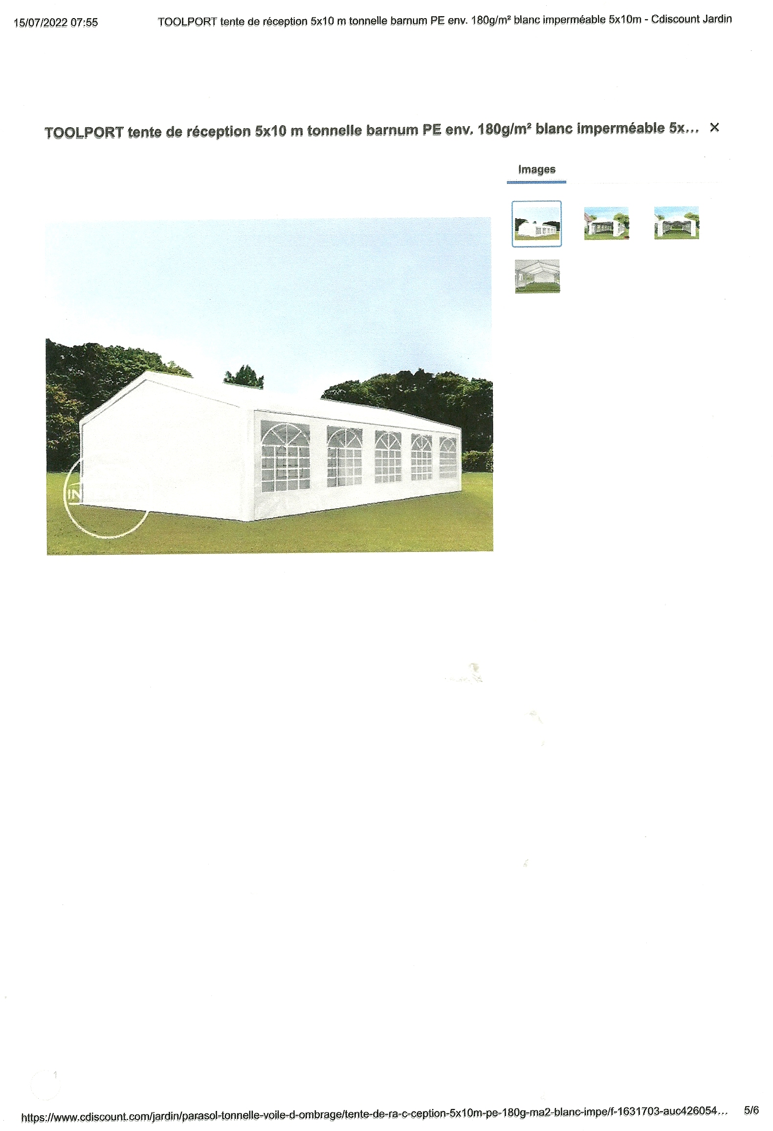 Location tente reception 33 entre particuliers
