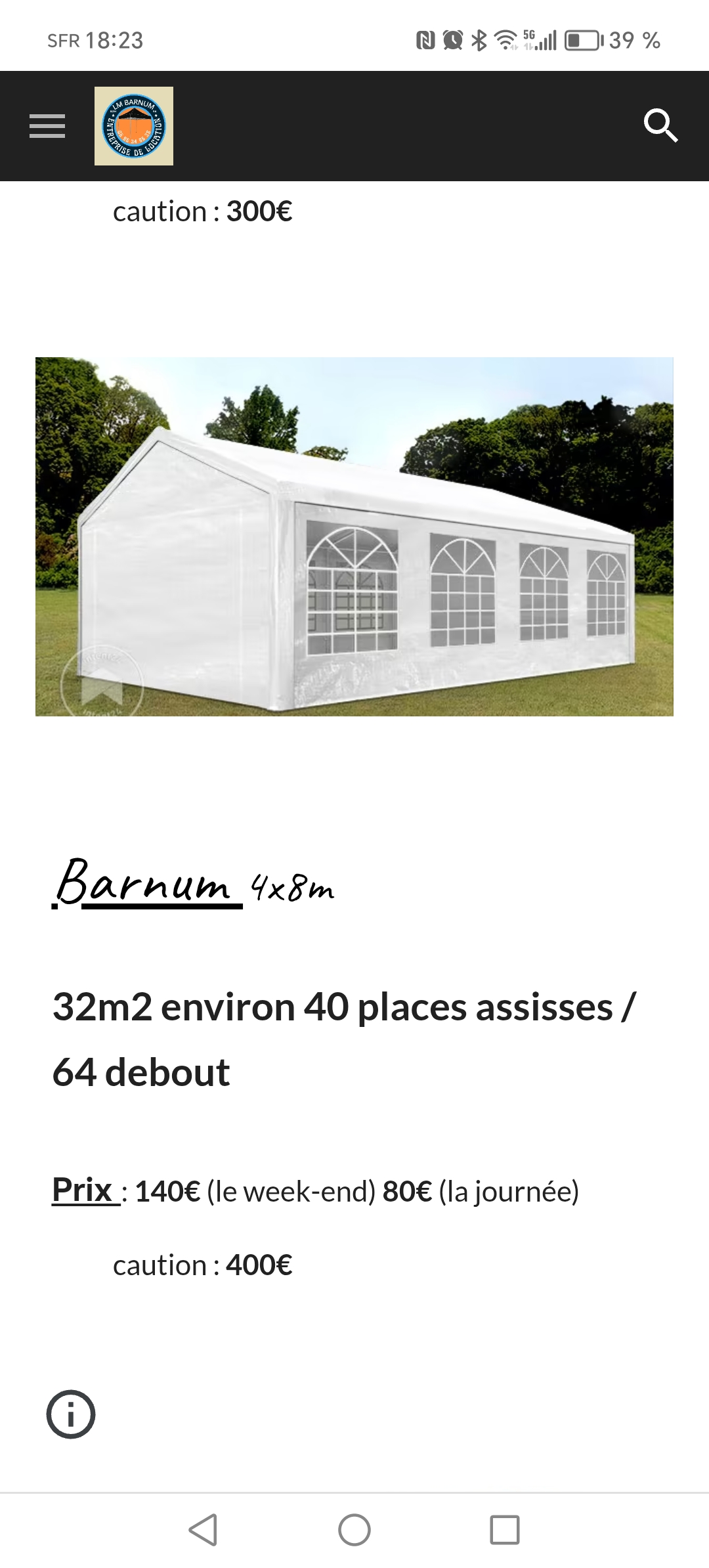 Location tente reception 56 entre particuliers