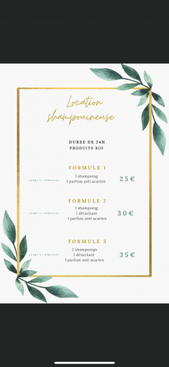 Location : shampouineuse Location : shampouineuse