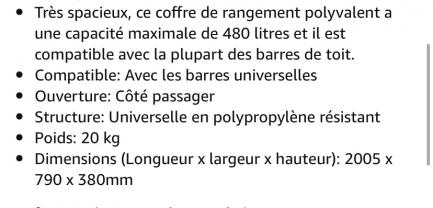 Louer le coffre de toit