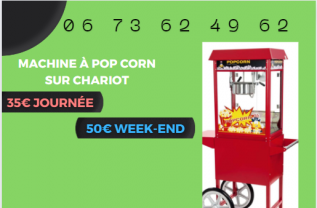 Location machine a pop corn entre particuliers