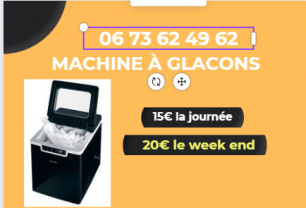 Location machine a glacons entre particuliers