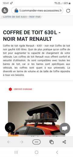 Louer le coffre de toit