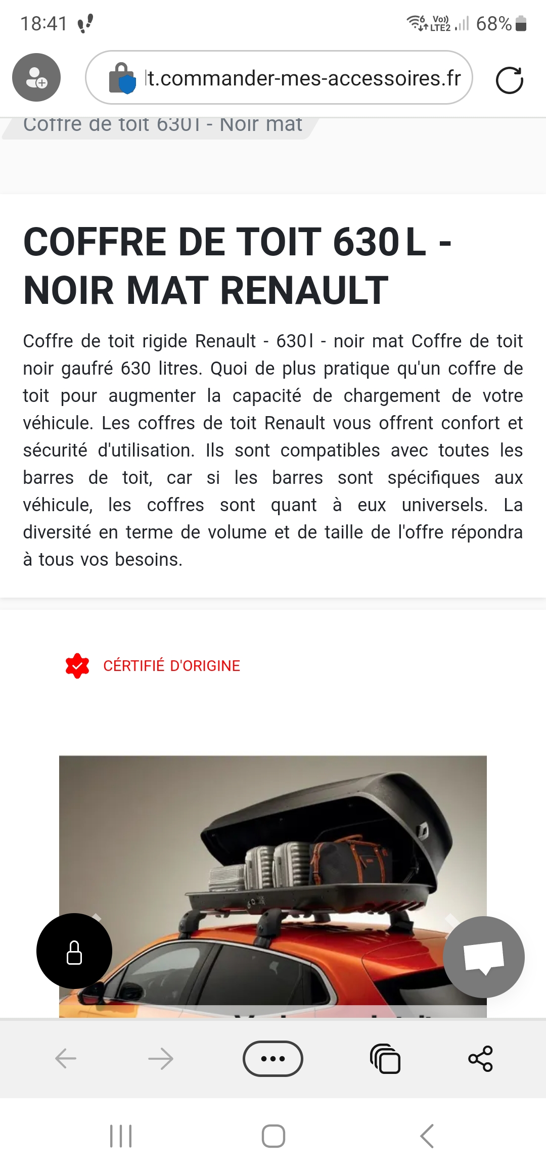 Location coffre de toit 63 entre particuliers
