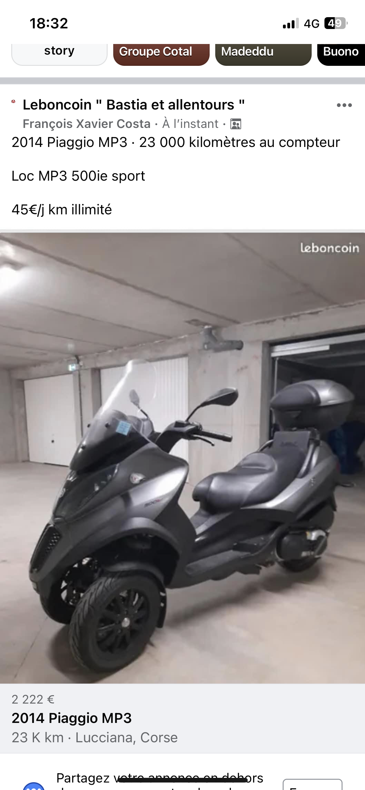 Location scooter 20 entre particuliers