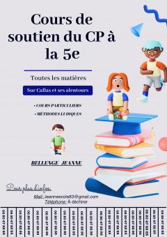 Service soutien scolaire entre particuliers