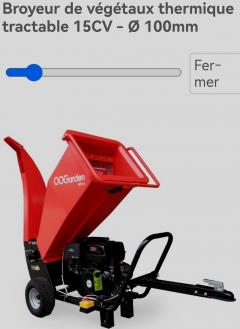 Location broyeur a vegetaux entre particuliers