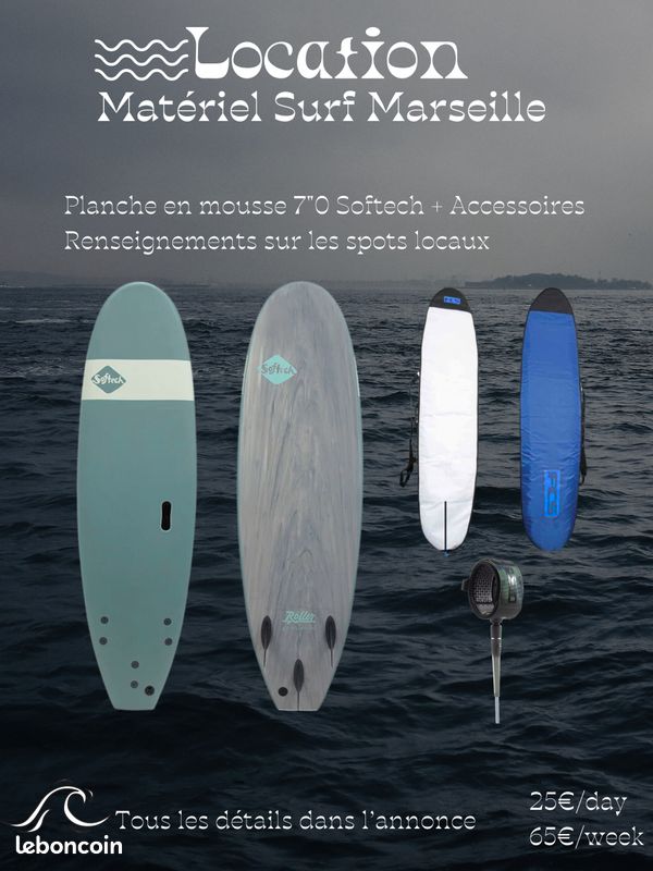 Location planche de surf 13 entre particuliers