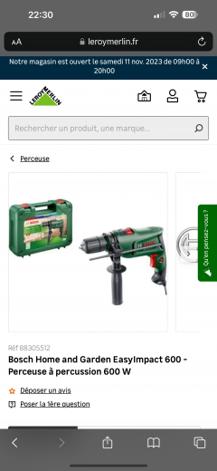 Louer la perceuse