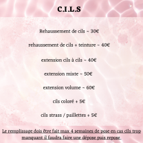 Service : extension de cils Service : extension de cils