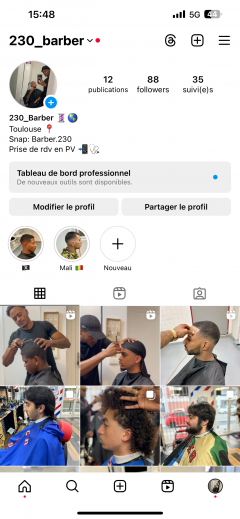 Service : coiffure homme Service : coiffure homme