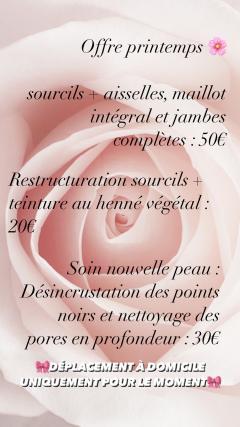 Service estheticienne entre particuliers