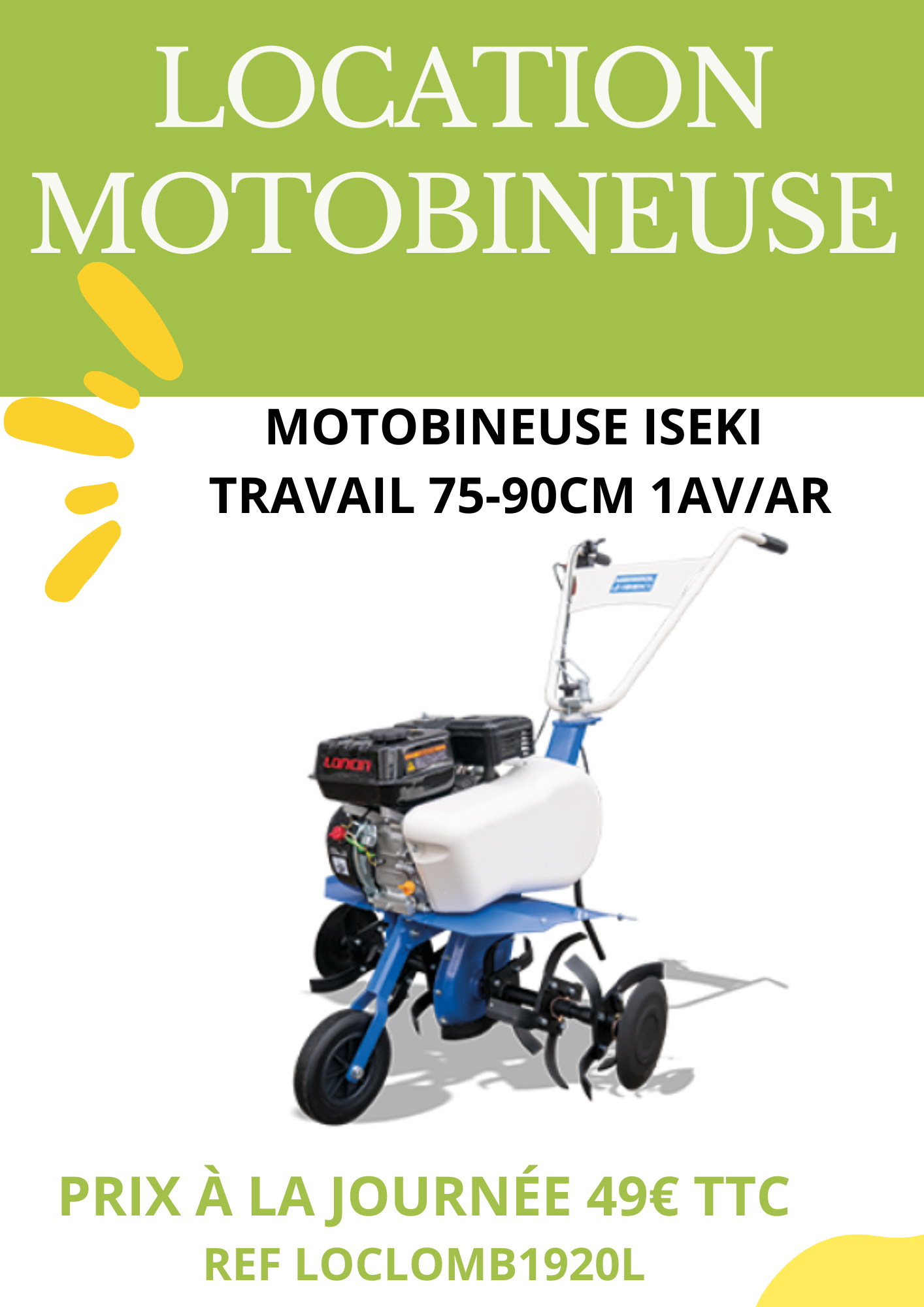 Location motobineuse 19 entre particuliers