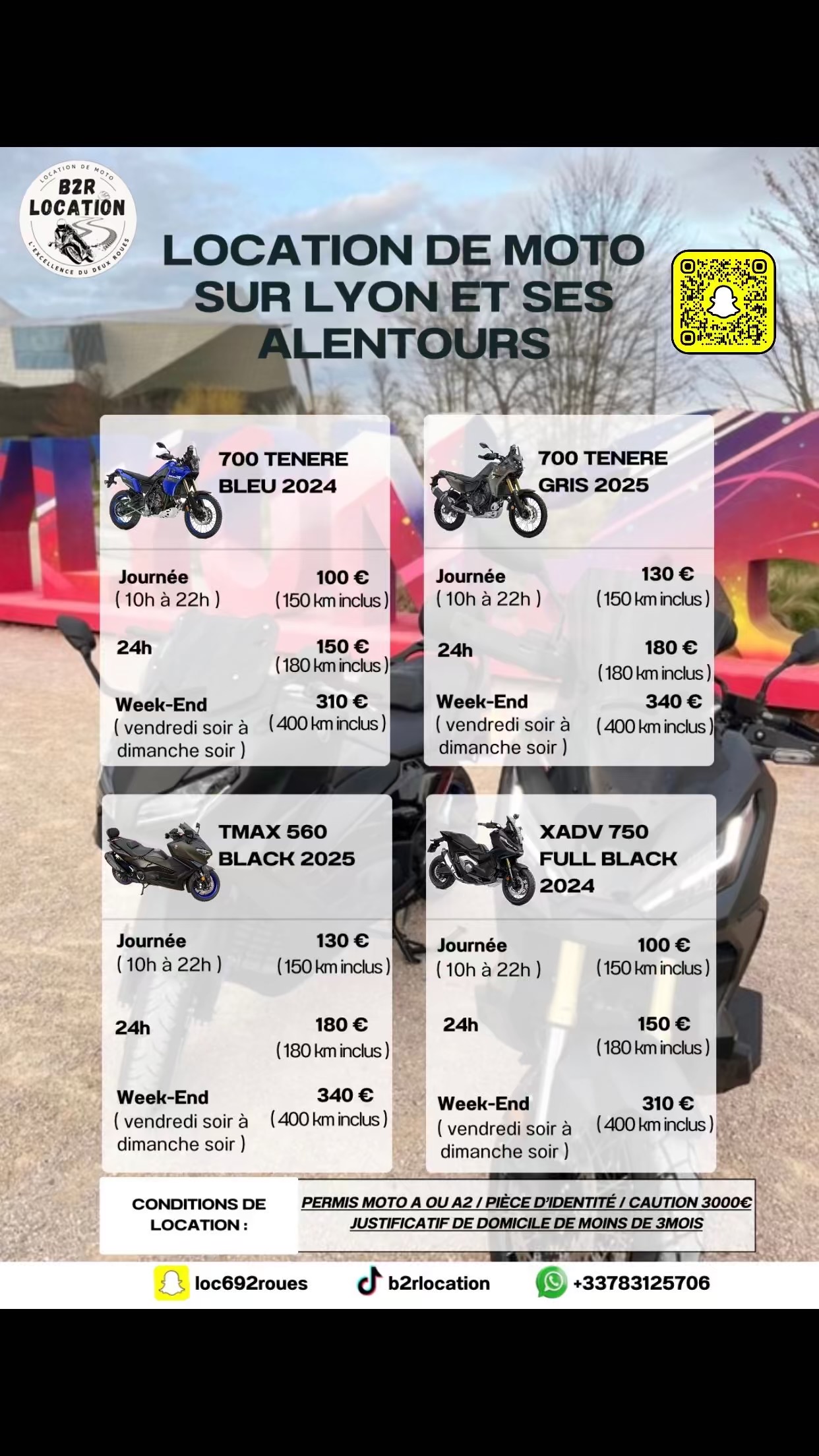 Location moto 69 entre particuliers