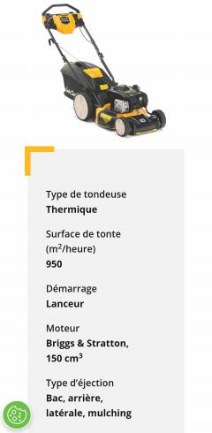 Location : tondeuse Location : tondeuse