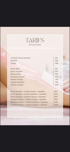 Service : estheticienne Service : estheticienne