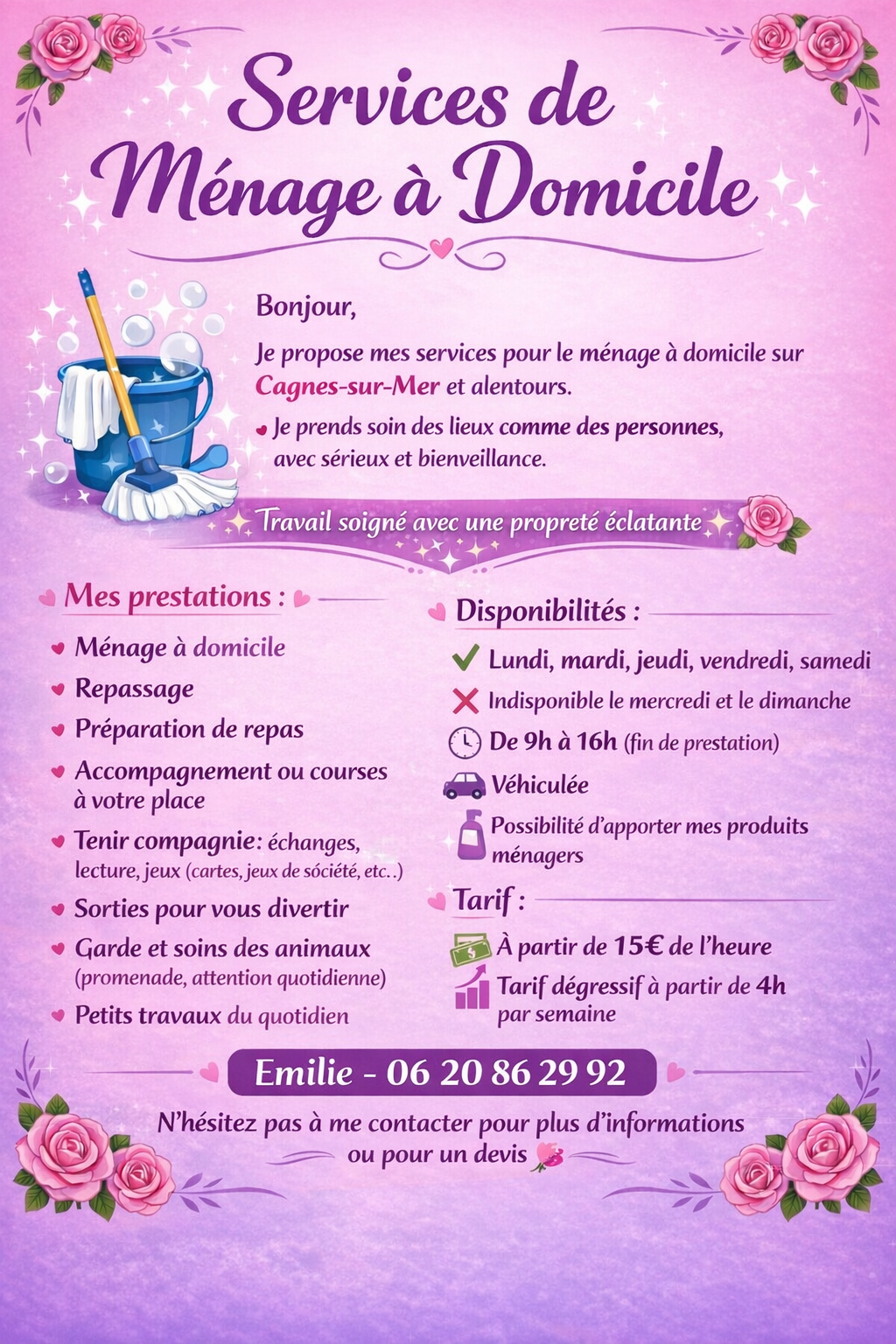 Service menage 06 entre particuliers