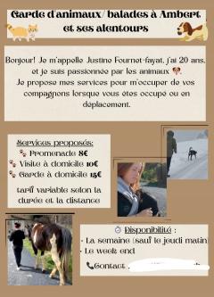 Service : garde animaux Service : garde animaux