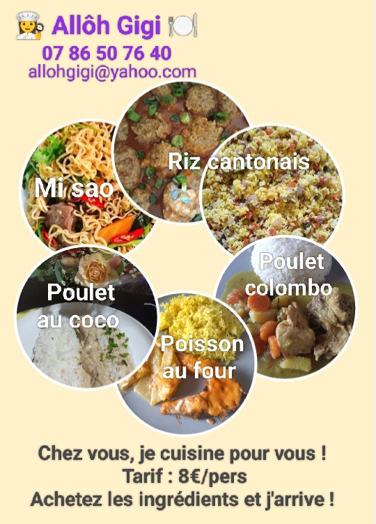 Service chef cuisinier 79 entre particuliers