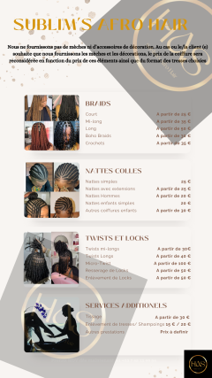 Service : coiffure