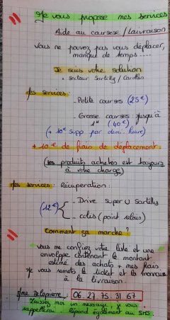 Service : aide aux courses Service : aide aux courses