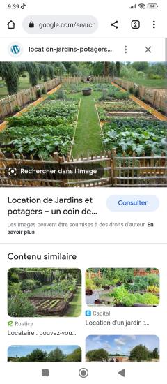 Location jardin potager entre particuliers