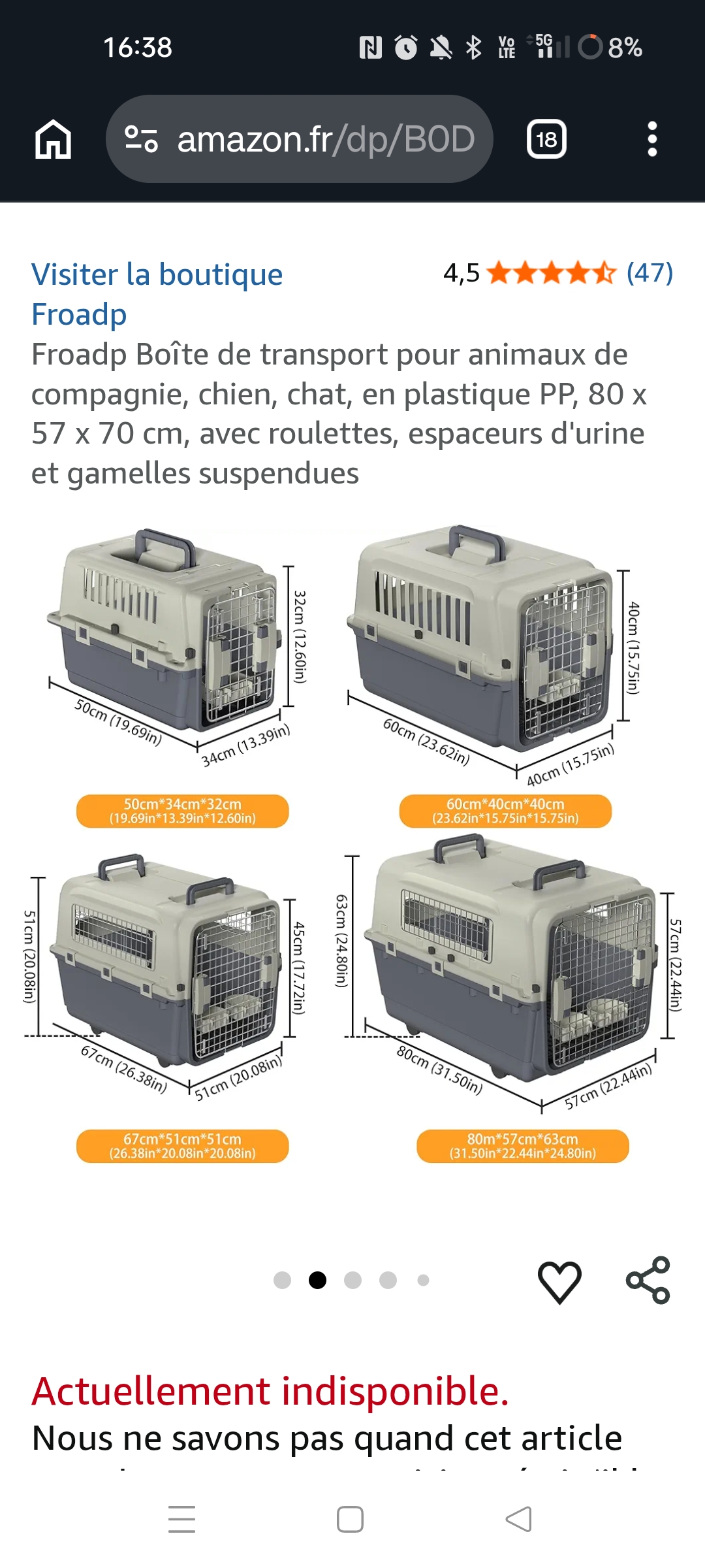 Location cage transport animaux 66 entre particuliers