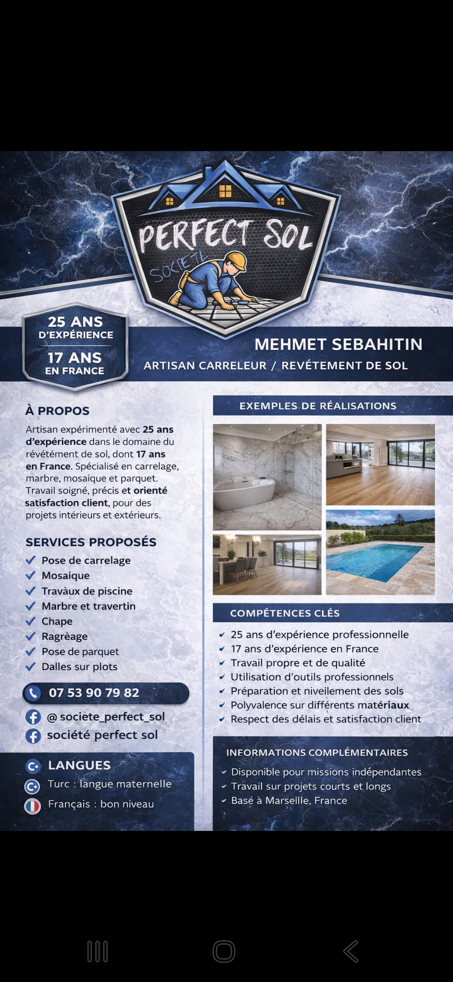 Service pose de carrelage 13 entre particuliers